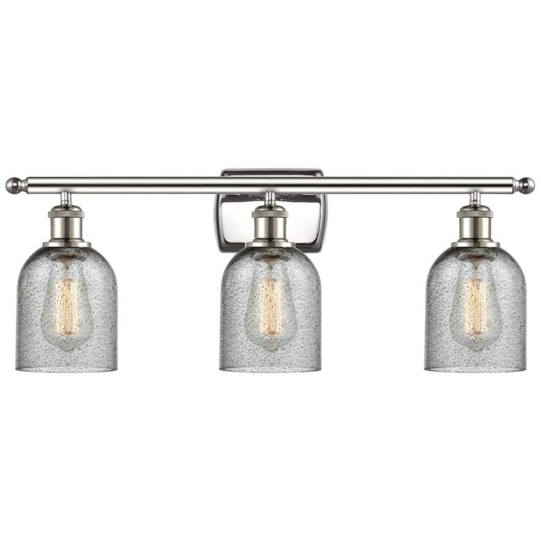 Image 1 Caledonia 26" 3-Light Polished Nickel Bath Light w/ Charcoal Shade