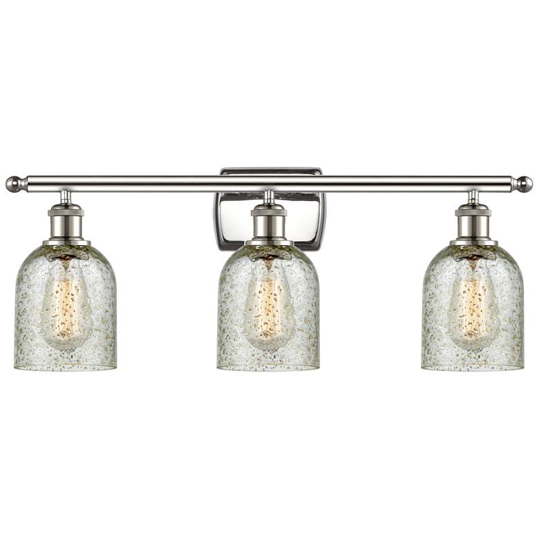 Image 1 Caledonia 26" 3-Light Polished Nickel Bath Light w/ Mica Shade