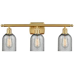 Caledonia 26" 3-Light Satin Gold Bath Light w/ Charcoal Shade