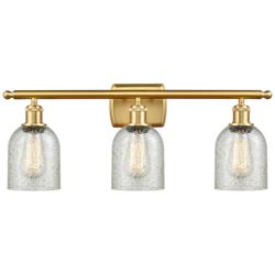 Caledonia 26" 3-Light Satin Gold Bath Light w/ Mica Shade