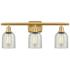 Caledonia 26" 3-Light Satin Gold Bath Light w/ Mica Shade
