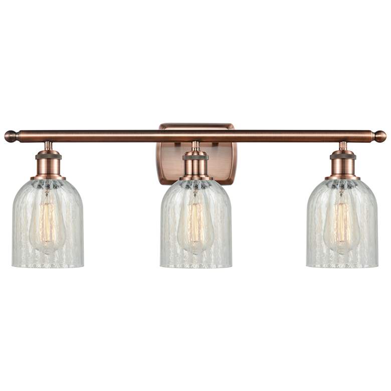 Image 1 Caledonia 26" Wide 3 Light Copper Bath Vanity Light w/ Mouchette Shade