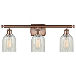 Caledonia 26" Wide 3 Light Copper Bath Vanity Light w/ Mouchette Shade