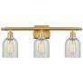 Caledonia 26" Wide 3 Light Satin Gold Bath Vanity Light w/ Mouchette S