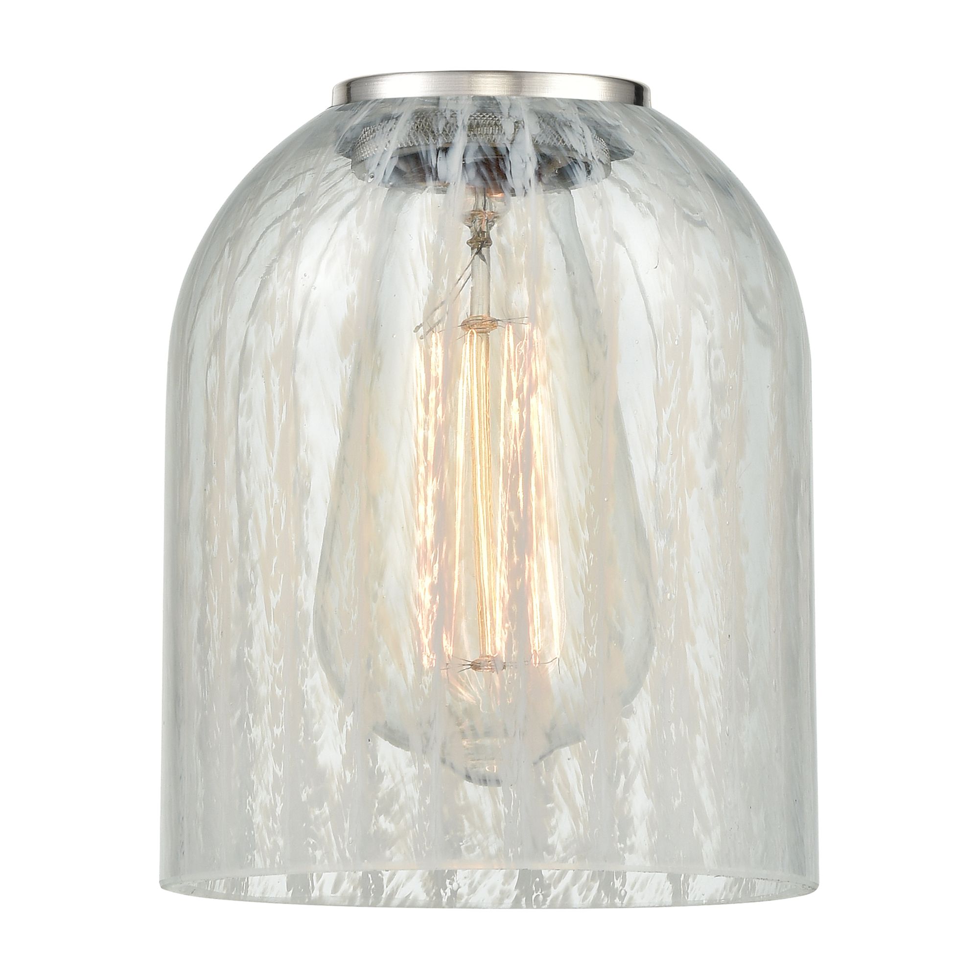Image 4 Caledonia 26"W 3 Light Antique Brass Bath Vanity Light w/ Mouchette Sh more views
