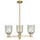 Caledonia 27" Wide 3-Light Champagne Bronze Chandelier w/ Mica Shade