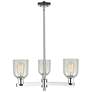 1_Caledonia 27" Wide 3-Light Polished Chrome Chandelier w/ Mouchette Shade