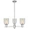 Caledonia 27" Wide 3-Light Satin Nickel Chandelier w/ Mouchette Shade