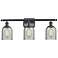 Caledonia 3 Light 26" LED Bath Light - Matte Black - Charcoal Shade