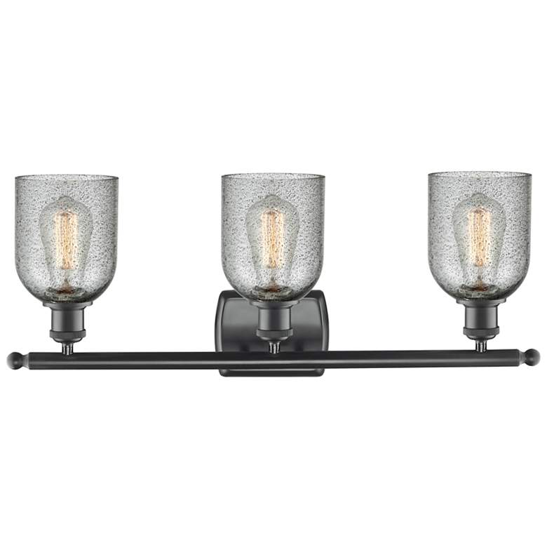 Image 2 Caledonia 3 Light 26" LED Bath Light - Matte Black - Charcoal Shade more views