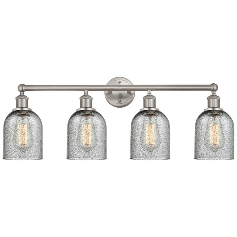 Image 1 Caledonia 32" 4-Light Brushed Satin Nickel Bath Light w/ Charcoal Shad