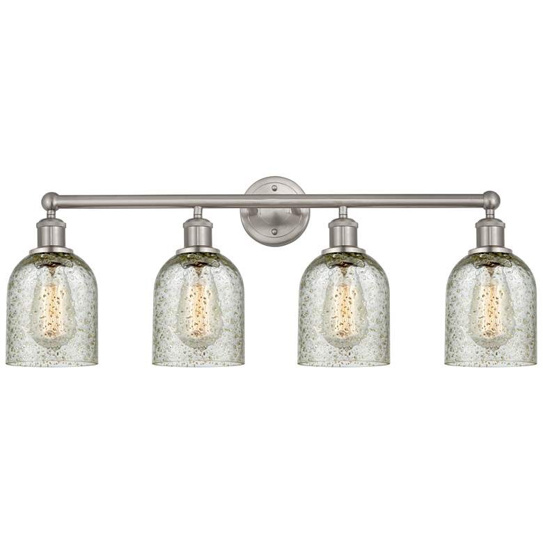 Image 1 Caledonia 32" 4-Light Brushed Satin Nickel Bath Light w/ Mica Shade
