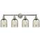 Caledonia 32" 4-Light Brushed Satin Nickel Bath Light w/ Mica Shade