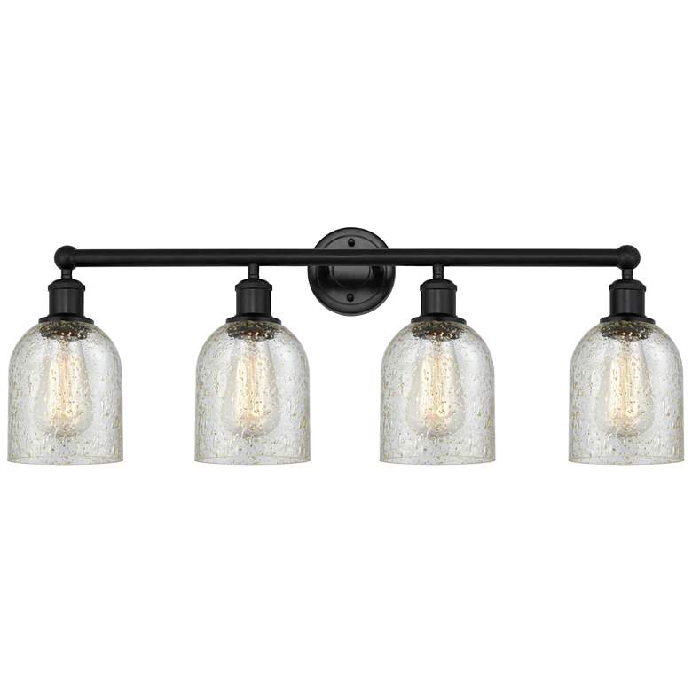 Image 1 Caledonia 32" 4-Light Matte Black Bath Light w/ Mica Shade