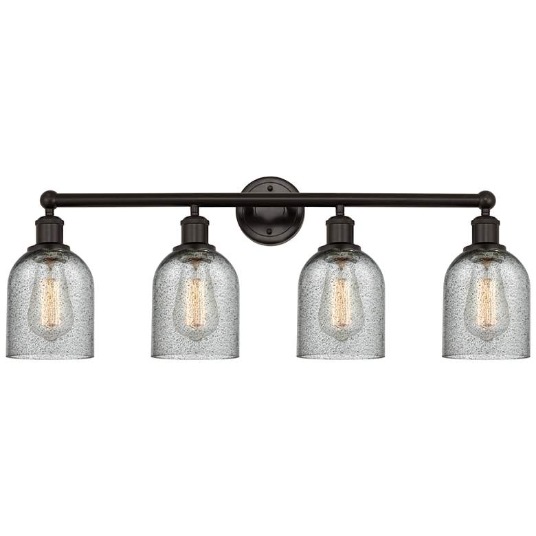 Image 1 Caledonia 32" 4-Light Oil Rubbed Bronze Bath Light w/ Charcoal Shade