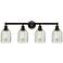 Caledonia 32" 4-Light Oil Rubbed Bronze Bath Light w/ Mica Shade