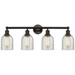Caledonia 32" 4-Light Oil Rubbed Bronze Bath Light w/ Mica Shade