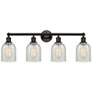 1_Caledonia 32" 4-Light Oil Rubbed Bronze Bath Light w/ Mouchette Shade