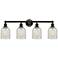 Caledonia 32" 4-Light Oil Rubbed Bronze Bath Light w/ Mouchette Shade