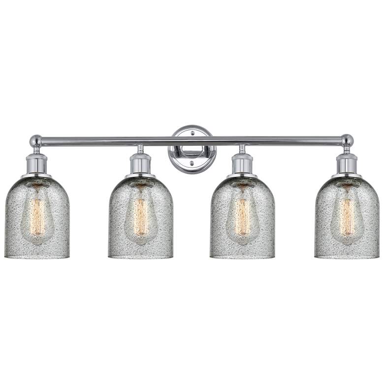 Image 1 Caledonia 32" 4-Light Polished Chrome Bath Light w/ Charcoal Shade
