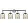 Caledonia 32" 4-Light Polished Chrome Bath Light w/ Mica Shade