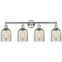 Caledonia 32" 4-Light Polished Chrome Bath Light w/ Mica Shade