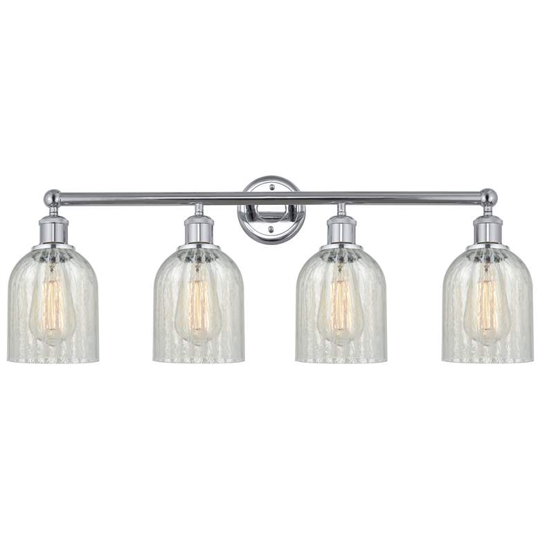 Image 1 Caledonia 32" 4-Light Polished Chrome Bath Light w/ Mouchette Shade