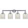 Caledonia 32" 4-Light Polished Chrome Bath Light w/ Mouchette Shade