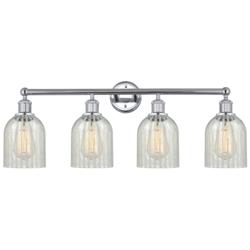Caledonia 32" 4-Light Polished Chrome Bath Light w/ Mouchette Shade