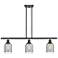 Caledonia 36" Wide 3 Light Bronze Stem Hung Island Light w/ Charcoal S