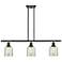 Caledonia 36" Wide 3 Light Bronze Stem Hung Island Light w/ Mica Shade