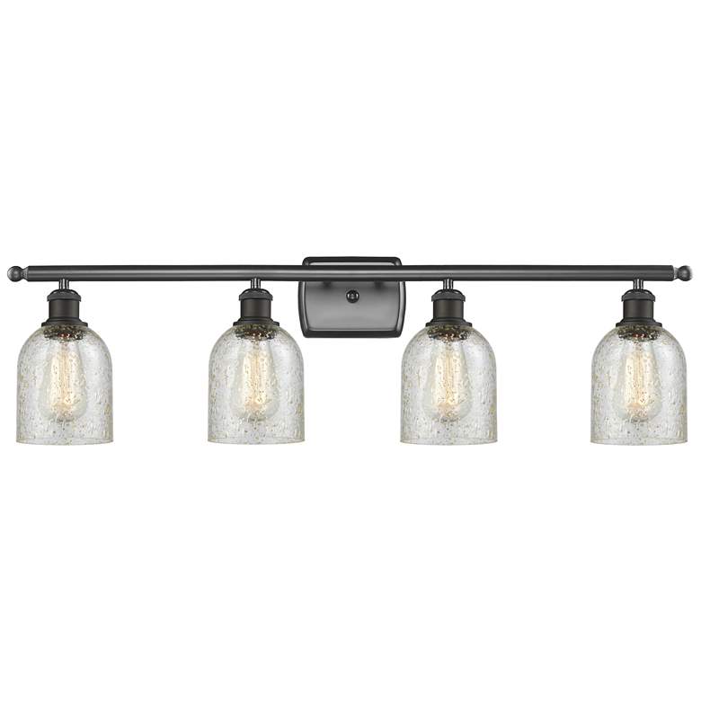 Image 1 Caledonia 4 Light 36" LED Bath Light - Oil Rubbed Bronze - Mica Shade