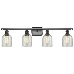 Caledonia 4 Light 36" LED Bath Light - Oil Rubbed Bronze - Mica Shade
