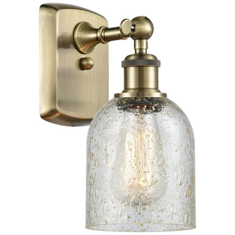 Image 1 Caledonia 5" Antique Brass Sconce w/ Mica Shade