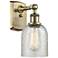 Caledonia 5" Antique Brass Sconce w/ Mica Shade