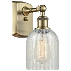 Caledonia 5" Antique Brass Sconce w/ Mouchette Shade