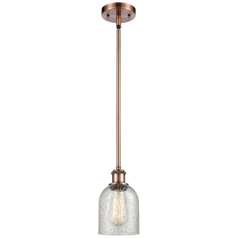 Image 1 Caledonia 5" Antique Copper Mini Pendant w/ Mica Shade