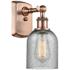 Caledonia 5" Antique Copper Sconce w/ Charcoal Shade
