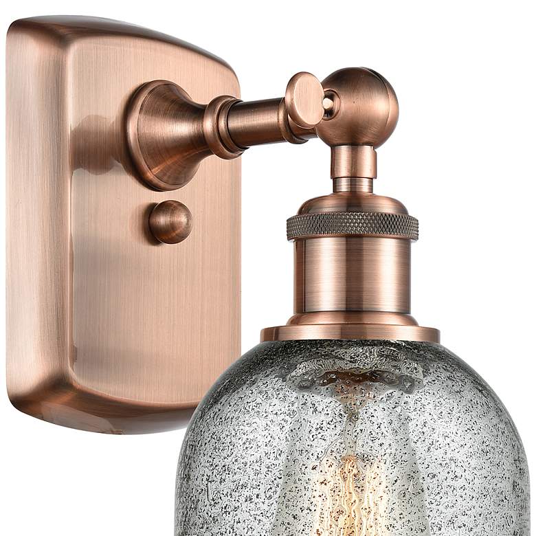 Image 2 Caledonia 5" Antique Copper Sconce w/ Charcoal Shade more views