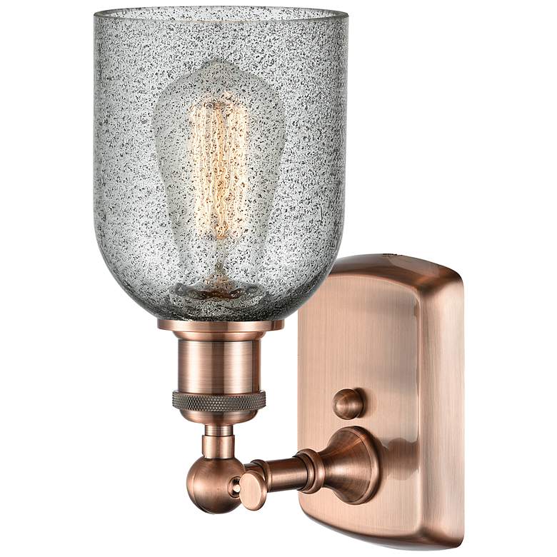 Image 3 Caledonia 5" Antique Copper Sconce w/ Charcoal Shade more views