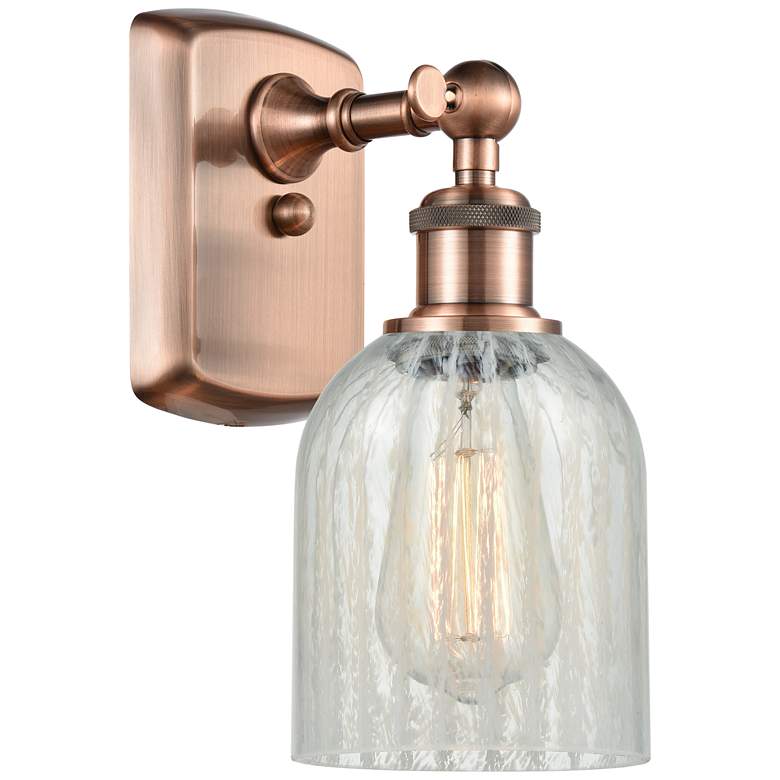 Image 1 Caledonia 5" Antique Copper Sconce w/ Mouchette Shade