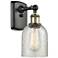 Caledonia 5" Black Antique Brass Sconce w/ Mica Shade