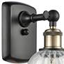 2_Caledonia 5" Black Antique Brass Sconce w/ Mouchette Shade more views