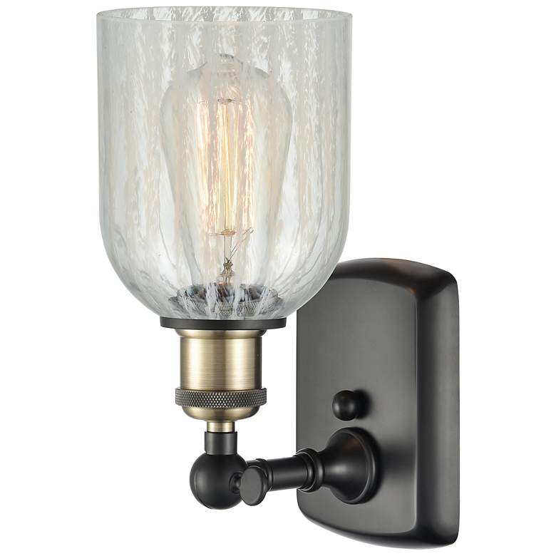 Image 3 Caledonia 5" Black Antique Brass Sconce w/ Mouchette Shade more views