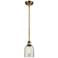 Caledonia 5" Brushed Brass Mini Pendant w/ Mica Shade