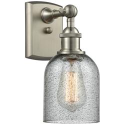 Caledonia 5" Brushed Satin Nickel Sconce w/ Charcoal Shade