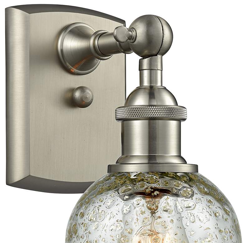 Image 2 Caledonia 5" Brushed Satin Nickel Sconce w/ Mica Shade more views