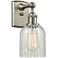 Caledonia 5" Brushed Satin Nickel Sconce w/ Mouchette Shade