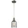 Caledonia 5" LED Mini Pendant - Brushed Satin Nickel - Charcoal Shade