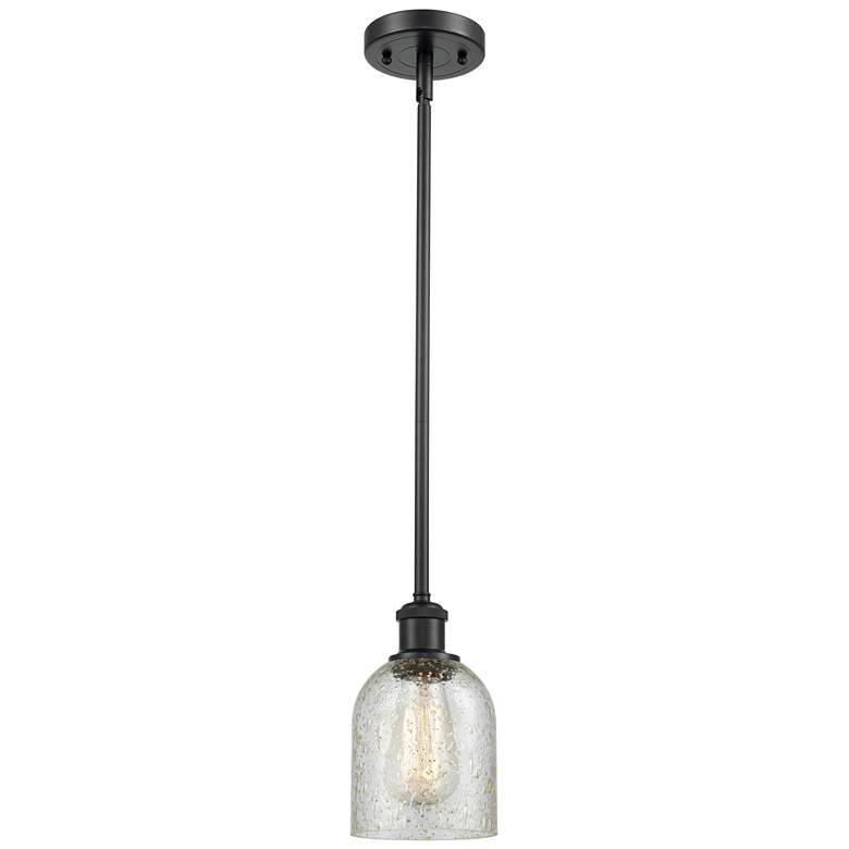 Image 1 Caledonia 5" LED Mini Pendant - Matte Black - Mica Shade